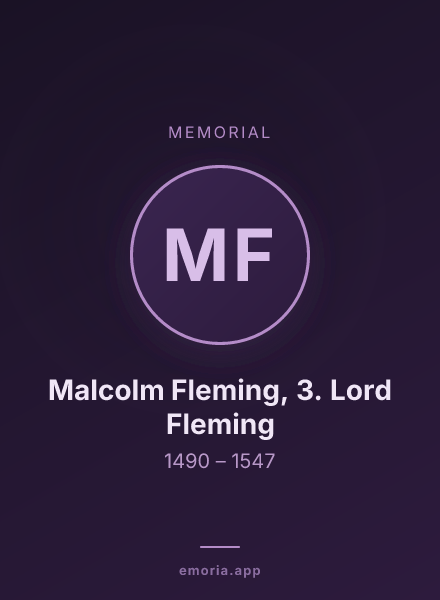 Memorial portrait of Malcolm Fleming, 3. Lord Fleming