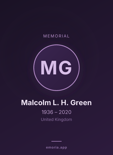 Memorial portrait of Malcolm L. H. Green