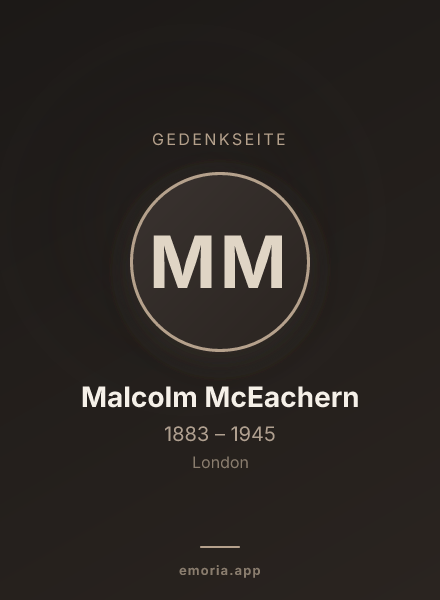Gedenkportrait von Malcolm McEachern