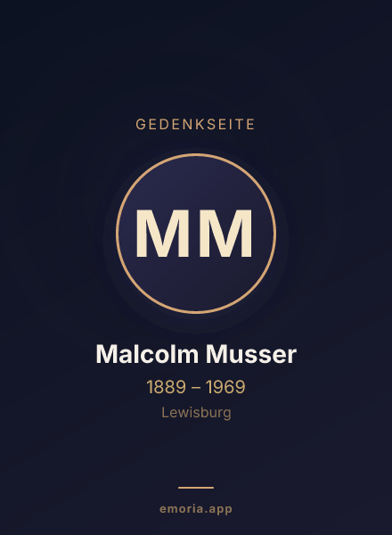Gedenkportrait von Malcolm Musser