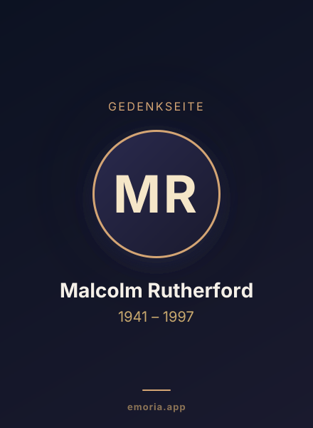 Gedenkportrait von Malcolm Rutherford