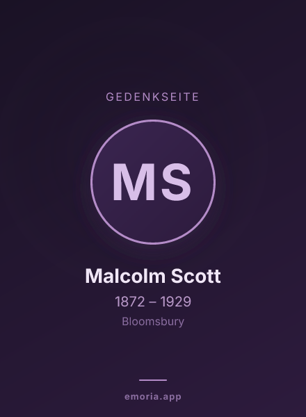 Gedenkportrait von Malcolm Scott