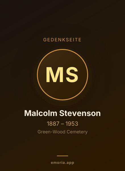 Gedenkportrait von Malcolm Stevenson