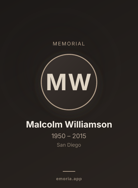 Memorial portrait of Malcolm Williamson