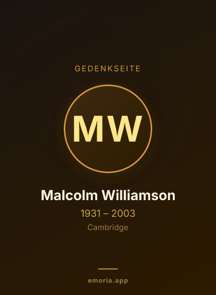 Gedenkportrait von Malcolm Williamson