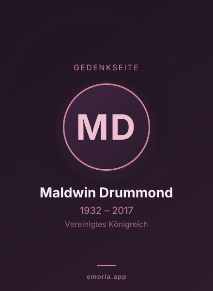 Gedenkportrait von Maldwin Drummond