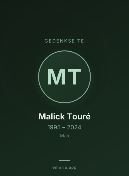 Gedenkportrait von Malick Touré