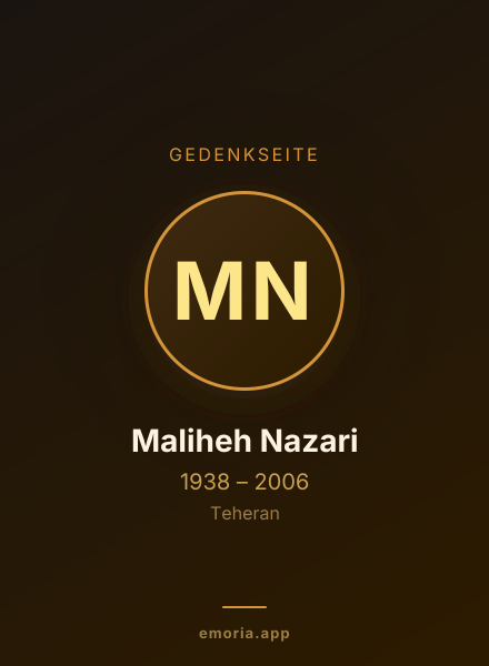 Gedenkportrait von Maliheh Nazari