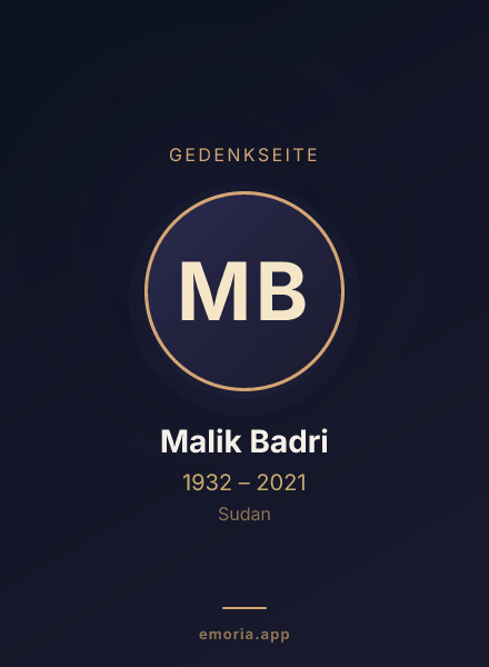 Gedenkportrait von Malik Badri