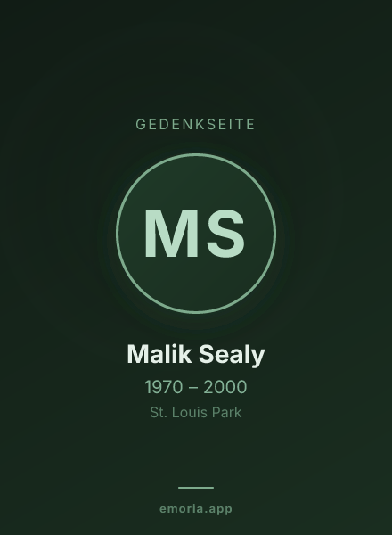 Gedenkportrait von Malik Sealy