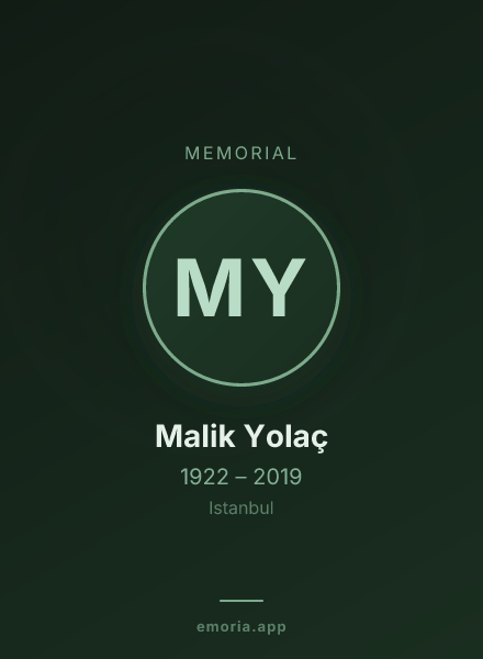 Memorial portrait of Malik Yolaç