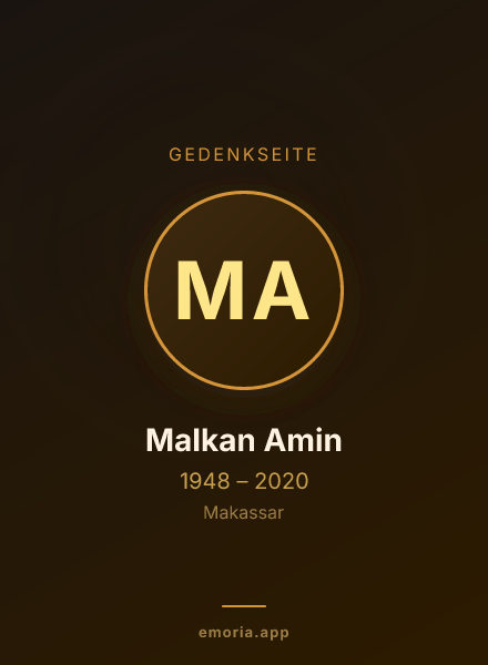 Gedenkportrait von Malkan Amin