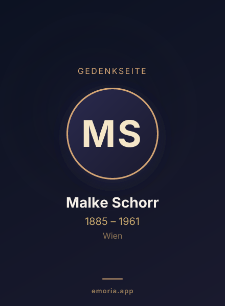 Gedenkportrait von Malke Schorr