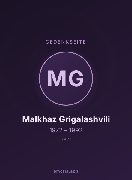 Gedenkportrait von Malkhaz Grigalashvili