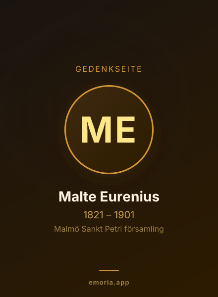 Gedenkportrait von Malte Eurenius