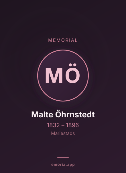 Memorial portrait of Malte Öhrnstedt