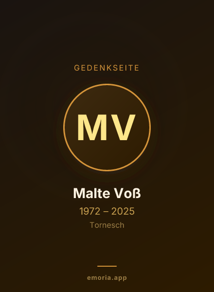 Gedenkportrait von Malte Voß