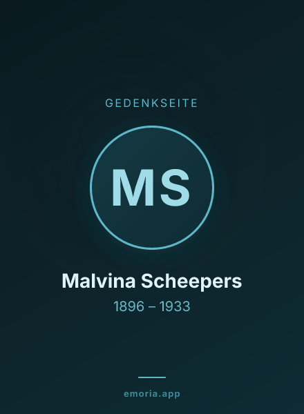 Gedenkportrait von Malvina Scheepers