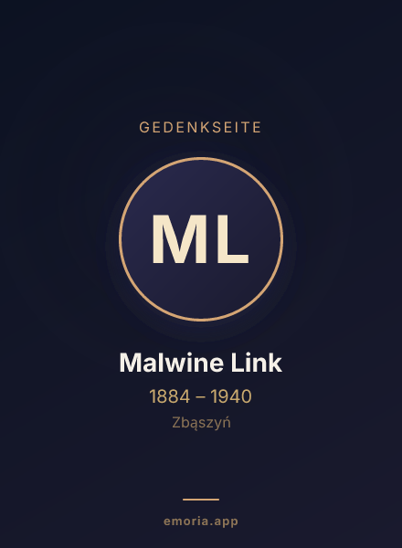 Gedenkportrait von Malwine Link