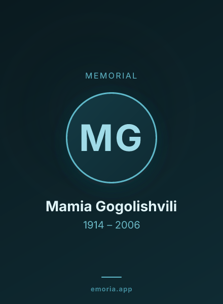 Memorial portrait of Mamia Gogolishvili