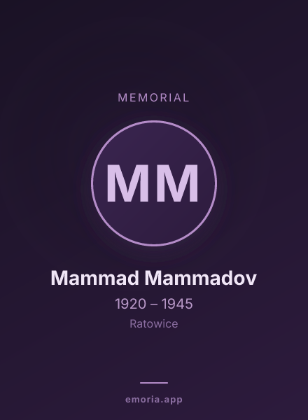 Memorial portrait of Mammad Mammadov