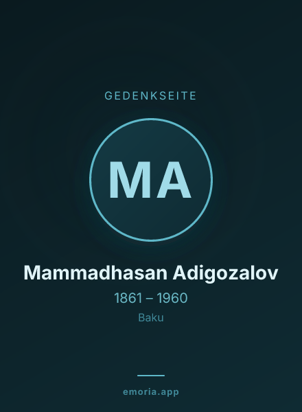 Gedenkportrait von Mammadhasan Adigozalov