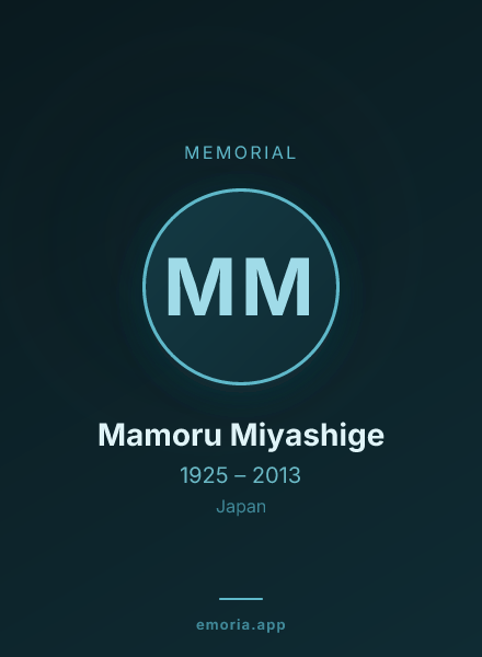 Memorial portrait of Mamoru Miyashige