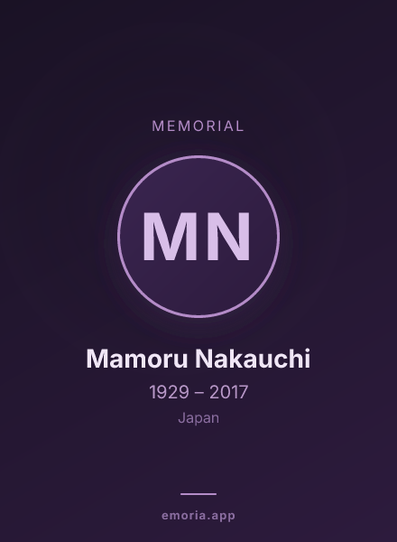 Memorial portrait of Mamoru Nakauchi