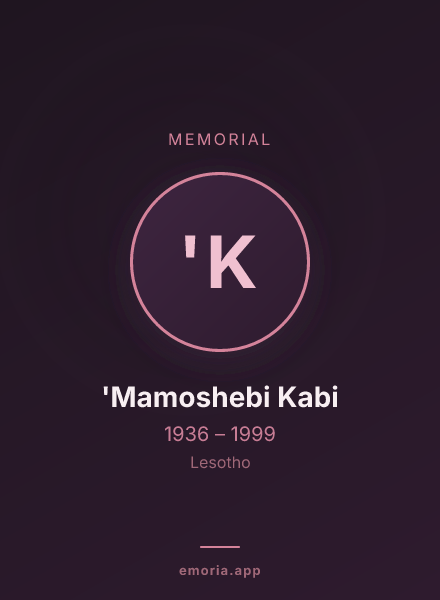Memorial portrait of 'Mamoshebi Kabi