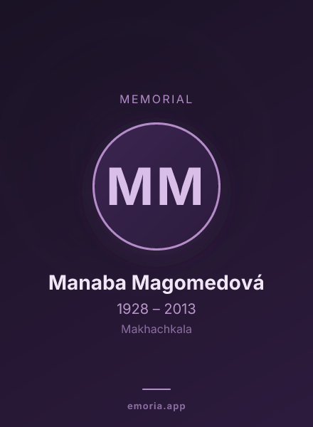 Memorial portrait of Manaba Magomedová
