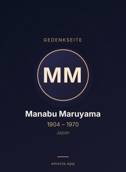 Gedenkportrait von Manabu Maruyama