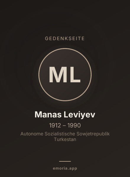 Gedenkportrait von Manas Leviyev