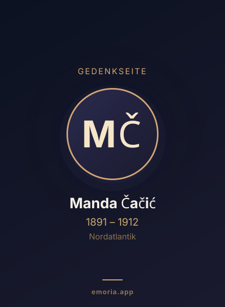 Gedenkportrait von Manda Čačić