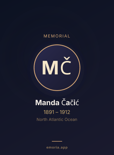 Memorial portrait of Manda Čačić