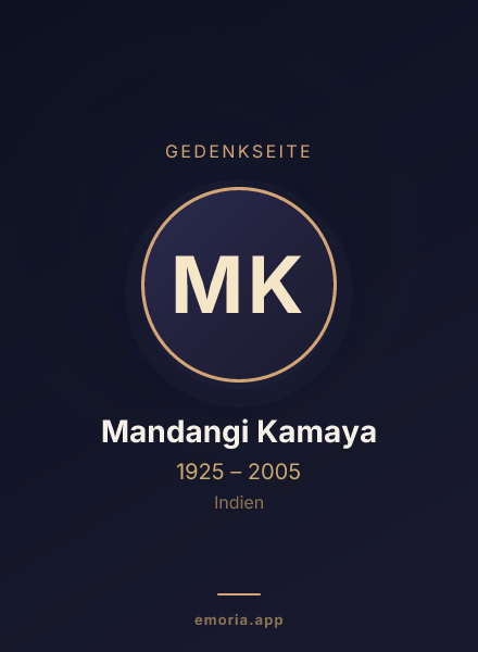 Gedenkportrait von Mandangi Kamaya