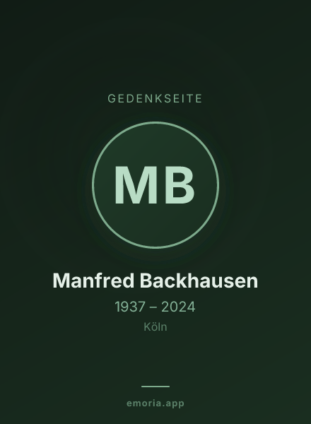 Gedenkportrait von Manfred Backhausen
