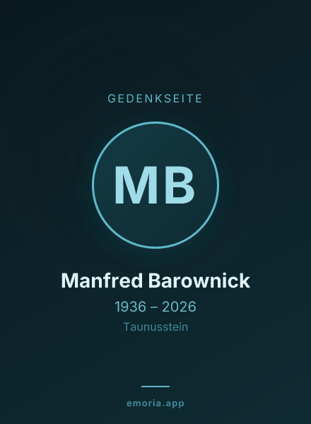 Gedenkportrait von Manfred Barownick