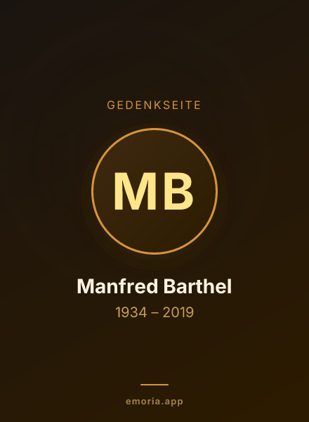 Gedenkportrait von Manfred Barthel