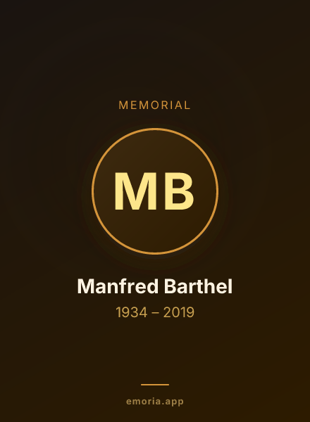 Memorial portrait of Manfred Barthel