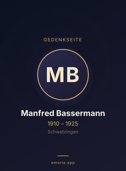 Gedenkportrait von Manfred Bassermann