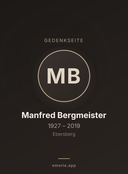 Gedenkportrait von Manfred Bergmeister