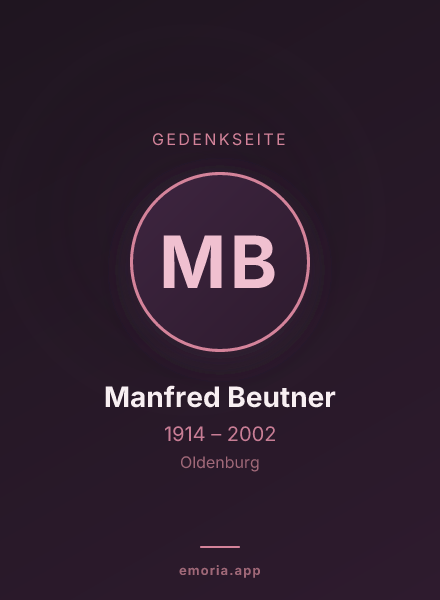 Gedenkportrait von Manfred Beutner