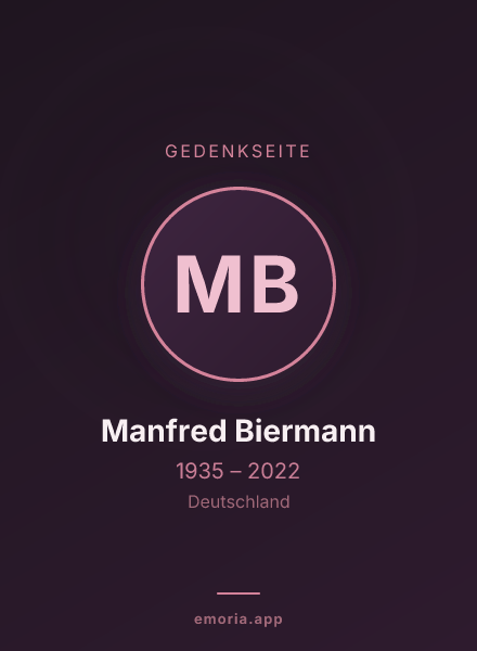Gedenkportrait von Manfred Biermann