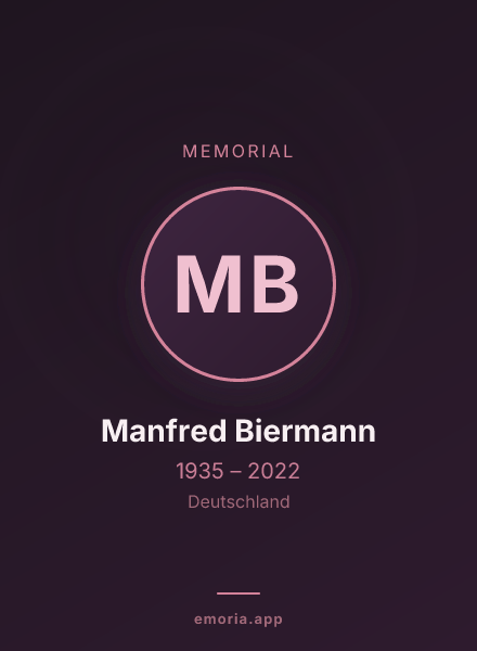 Memorial portrait of Manfred Biermann