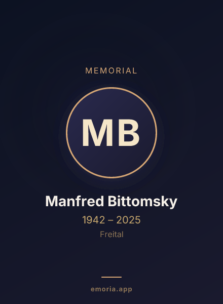 Memorial portrait of Manfred Bittomsky