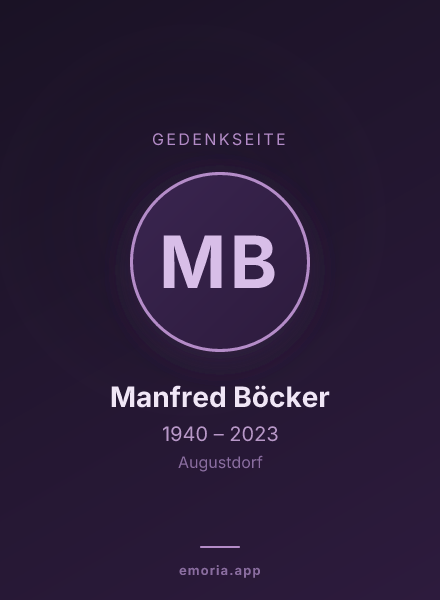 Gedenkportrait von Manfred Böcker