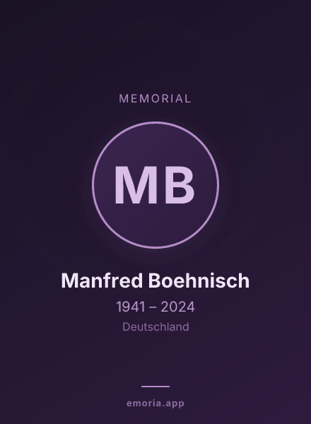 Memorial portrait of Manfred Boehnisch