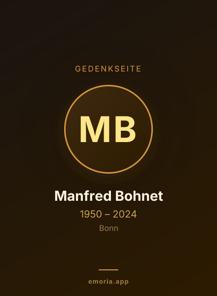 Gedenkportrait von Manfred Bohnet