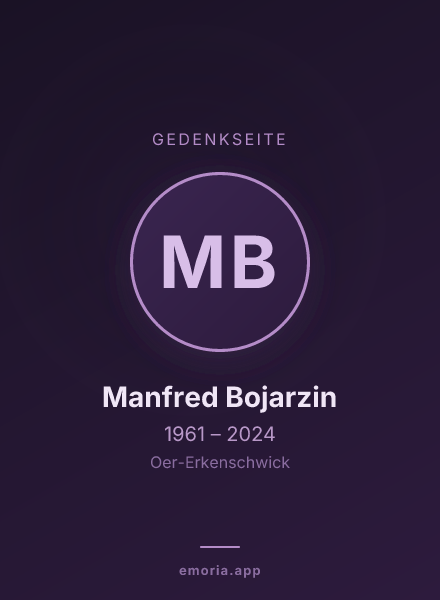 Gedenkportrait von Manfred Bojarzin