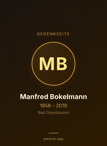 Gedenkportrait von Manfred Bokelmann